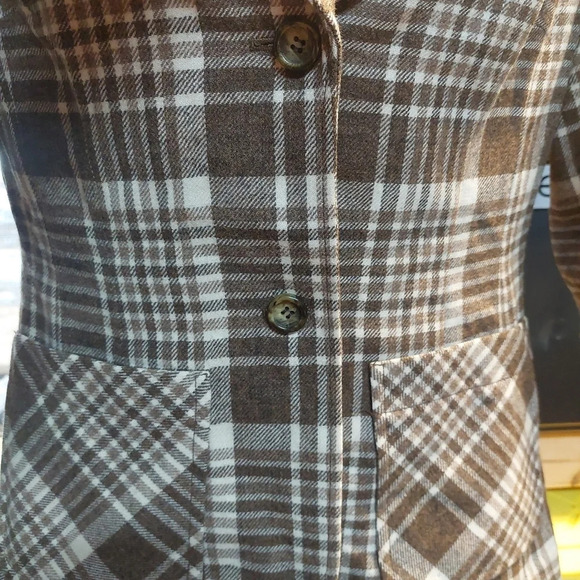 Vintage Pendleton Wool Brown Plaid Blazer Jacket Small Academia Preppy 12 - Picture 6 of 11